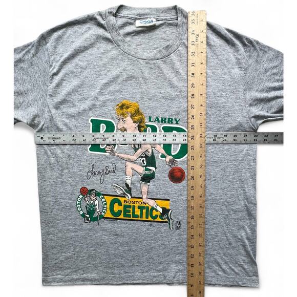 Vintage Larry Bird Caricature Boston Celtics Salem 80s NBA T Shirt Single Stitch - Picture 14 of 14